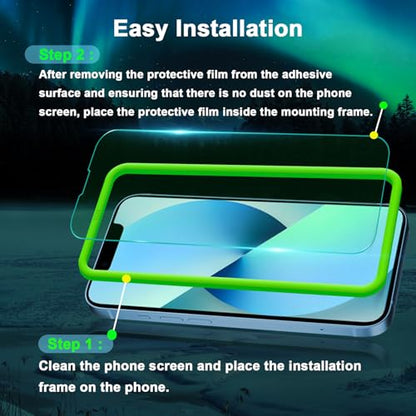 JESOHO Screen Protector for iPhone 13 mini 5.4 inch, 2 Pack | Blue Light Blocking Tempered Glass Film, Eye Protection, Case Friendly, No Bubble,with Easy Installation Kit - size: iPhone 13 mini (5.4 inches)