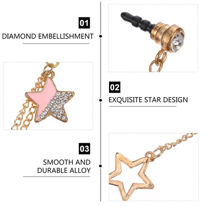 Hemobllo 3 Pcs Alloy Phone Plug Pendant