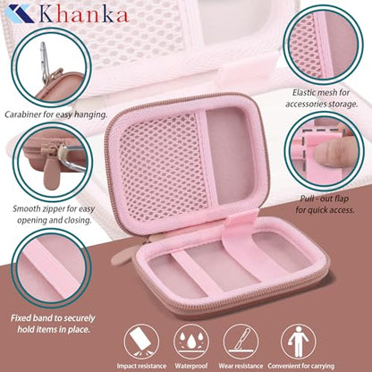 khanka Hard Case for Anker A1667/A1665/A1664 Slim Magnetic Charger,Pink - color: Pink