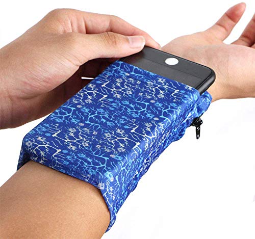 Pocket Wrist Wallet Wrist Cell Phone Holder, Ankle Wallet, Sweat Bands, Armband, Hidden Pouch, Wristlet Wallet for Travel, Running Pouch for Your Running Accessories