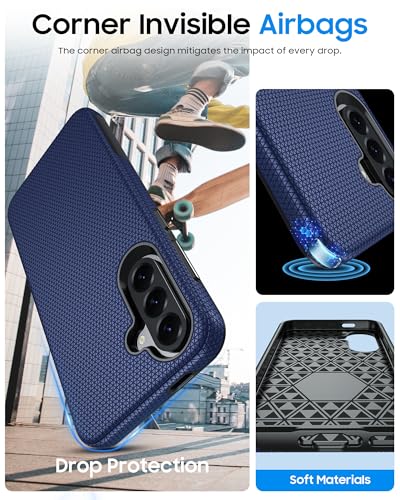 for Galaxy A37 5G Phone Case, Galaxy A36 5G Phone Case, Anti-Slip Textured, 14FT Mili-Grade Drop Protection Tested Samsung A37 5G Case, TPU+PC Dual Layer Shockproof Cover for A56 (Blue) - color: Blue