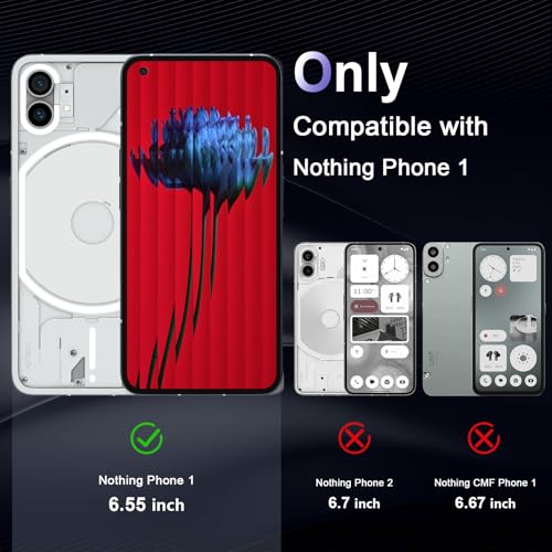 Case for Nothing Phone 1, Military Grade Drop Protection Clear Phone Case, Yellowing Resistant, Anti-Scratch Hard PC Back, Shockproof Hard Ultra-Thin Protective Cover, Transparent - size: Nothing Phone 1