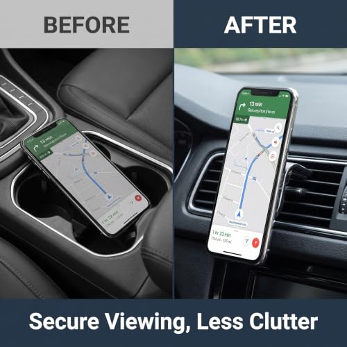 2Pcs Black Universal Phone Holder Clip Car Air Vent Magnetic Mount Holder Bracket for GPS Suporte Celular Car Phone, Vent Clip Phone Holder,Cell Phone Automobile Cradles