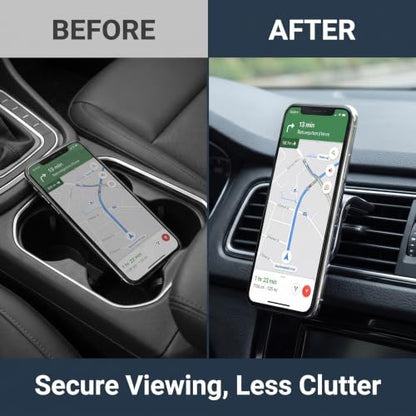 2Pcs Black Universal Phone Holder Clip Car Air Vent Magnetic Mount Holder Bracket for GPS Suporte Celular Car Phone, Vent Clip Phone Holder,Cell Phone Automobile Cradles