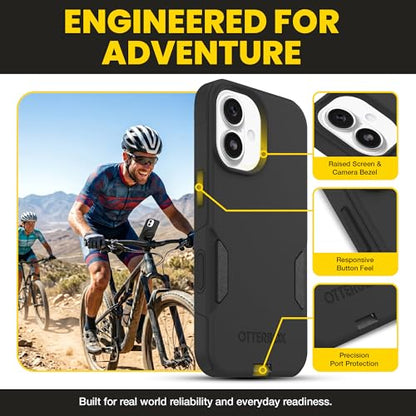 OtterBox iPhone 17 – Commuter Series Slim MagSafe Case - Black | 3X MIL Drop Protection - Dual-Layer - Pocket-Friendly - Camera Control - Raised Edges - Port Covers - Non-Retail Packaging - color: Black