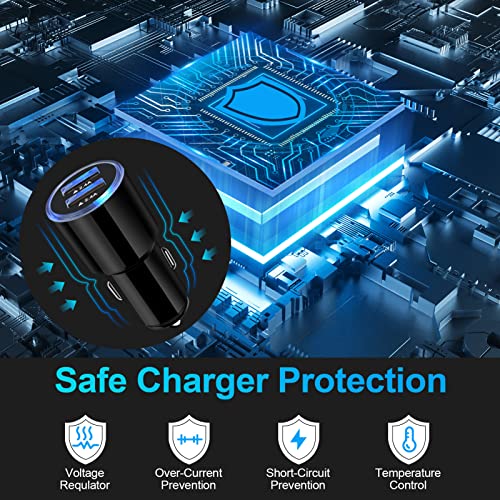 Car Charger Fast Charge, 3Pack Rapid Car Phone Charger Cigarette Lighter