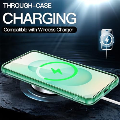 JETech Case for Samsung Galaxy S25, Anti-Yellowing, Mint | Shockproof Protection, Scratch Resistant Hard PC Back, Durable Transparent TPU Bumper - color: Mint, size: Galaxy S25