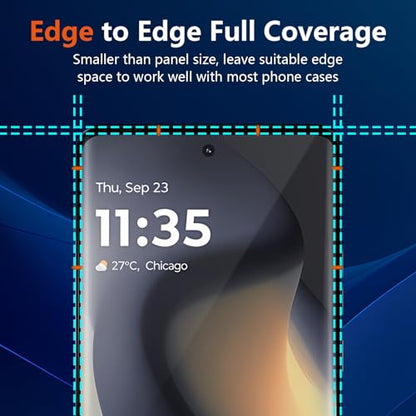 (3+2 Pack) for Motorola Moto Edge 2024 Privacy Screen Protector,3 Pack Screen Protector + 2 Pack Camera Protection,Flexible TPU Film(Not Tempered Glass) [3D Touch][Bubble-Free][Anti-Scratch]