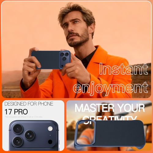 Phone Case Crafted for iPhone 17 Pro,Blue - color: Blue, size: iPhone 17 Pro