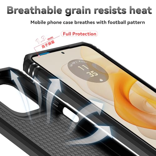 for Motorola Moto G 2025 / Moto G 2026 / Moto G Play 2026 Case, with Slide Camera Cover Screen Protector Ring Holder Kickstand Military Grade Protection 15ft Drop Tested Protective Phone Case (Black) - color: Black with camera cover Military-Grade 2nd gen