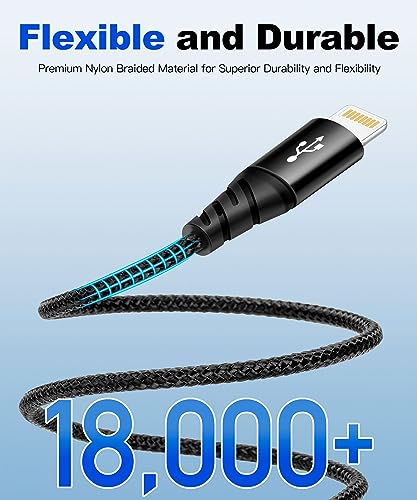 Multi Charging Cable [2Pack 6ft] Fast USB Charger Cord 3.5A Braided 4 in 1