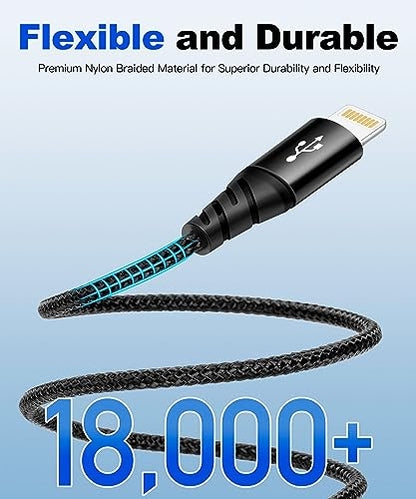 Multi Charging Cable [2Pack 6ft] Fast USB Charger Cord 3.5A Braided 4 in 1