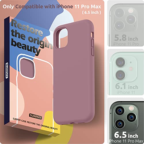 SURPHY Compatible with iPhone 11 Pro Max Case 6.5 inches, Thickened Liquid Silicone Phone Case (with Microfiber Lining) for iPhone 11 Pro Max 2019, Lilac Purple - color: Lilac Purple