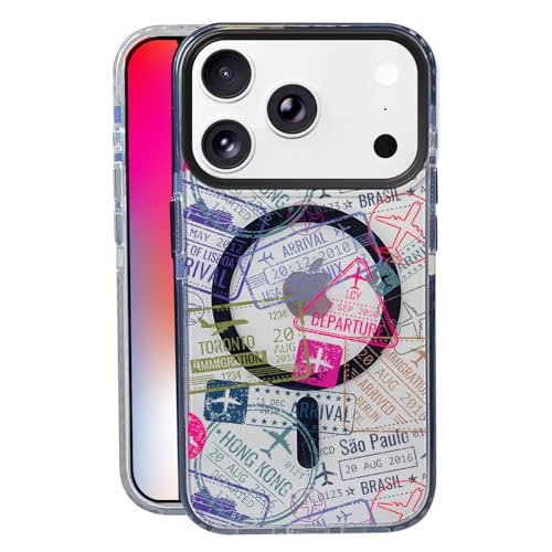 Air Travel for iPhone 17 Pro Max Case,MagSafe Compatible,Matte Soft Slim Shockproof Cover,Anti-Fingerprint,Anti-Yellowing,Anti-Scratch Back,Magnetic Phone Case for Women,Girl,Cute,Girly,Clear - color: Air Travel, size: iphone 17 pro max