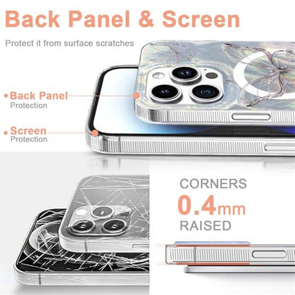 I-MGAE-IN-AR Compact Case for iPhone 12 Pro Max Shiny Silver Butterfly Design,[Compatible with Magsafe] Cute Soft Slim Shockproof Protective Phone Cases Women Girls Aesthetic Glitter - color: [Strong Magnet] Silver Butterfly, size: iPhone 12 Pro Max