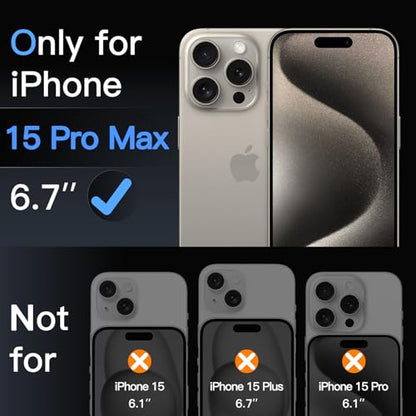 JETech Screen Protector for iPhone 15 Pro Max, 3-Pack - size: iPhone 15 Pro Max