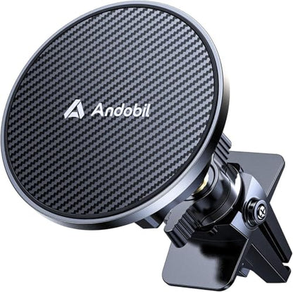 andobil for MagSafe Car Mount [20xN55 Strongest Magnet] Magnetic Phone Holder for Car Vent Stable Metal Clip 360 Adjustable Magnetic Car Phone Holder Mount for iPhone 17 Pro Max 16 15 14 13 Plus Mini - style: Vent