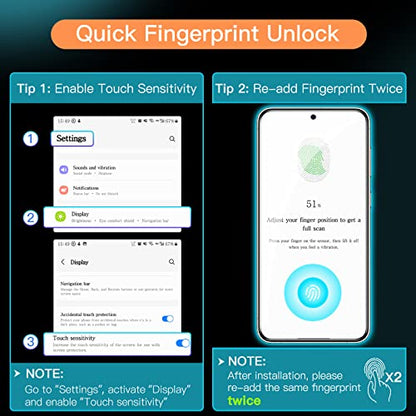 JETech Screen Protector for Samsung Galaxy S23, 3-Pack | HD Clear, Fingerprint ID Compatible, Anti-Scratch Glass - size: Galaxy S23