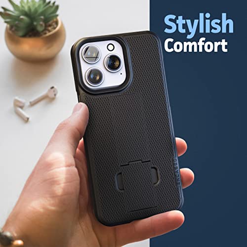 Encased DuraClip Holster Designed for iPhone 14 Pro Case with Belt Clip and Kickstand (Matte Black) (iPhone 14 Pro) - size: iPhone 14 Pro