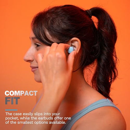 JLab Go Air Pop+, True Wireless Earbuds, Bluetooth Earbuds with Microphone, Dual Connect, EQ3 Sound, Light Blue - color: Light Blue, style: Matte