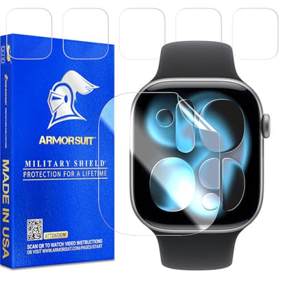 ArmorSuit 6 Pack for Apple Watch Series 11 42mm, Series 10 (42mm) Screen Protector MilitaryShield HD Clear TPU Film - Made in USA - size: 42 mm