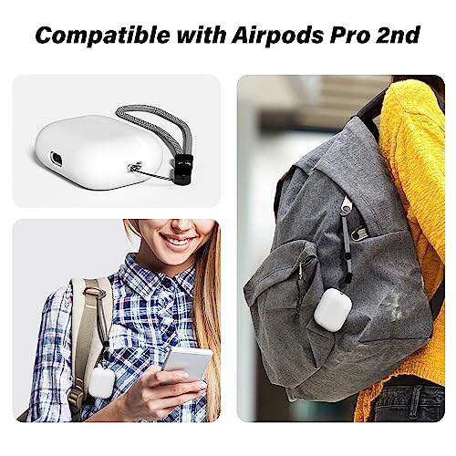 oakxco Lanyard Compatible with Airpods Pro 2 Loop - color: Black White