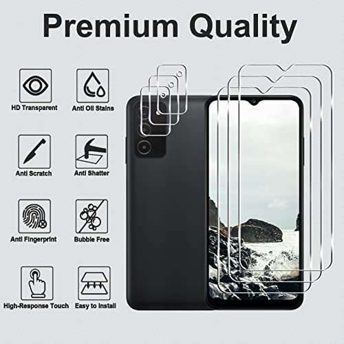 3+3 Pack for Samsung Galaxy A03s Screen Protector + Camera Lens Protector