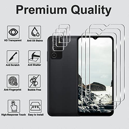 3+3 Pack for Samsung Galaxy A03s Screen Protector + Camera Lens Protector