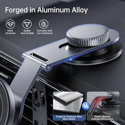 SYNCWIRE MagSafe Car Mount for Dashboard,Foldable Aluminum Arm,Space Gray - color: Space Gray