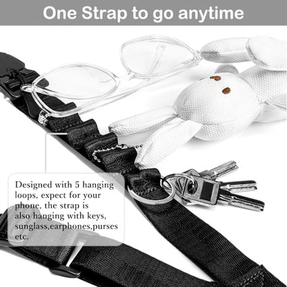 Phone Lanyard, On-the-Go Universal Crossbody Strap Neck Lanyard with Phone Tether Patches for Most Cellphones - color: A