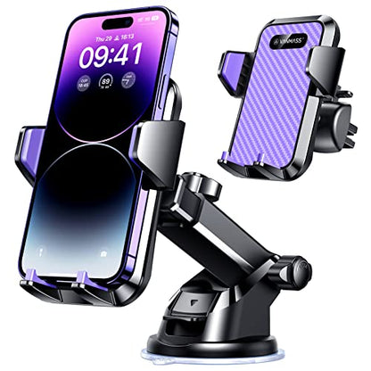 VANMASS【85+LBS Strongest Suction & Military-Grade Ultimate Car Phone Mount - color: Purple