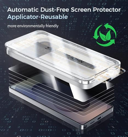 MAGIC JOHN 3rd Gen Upgraded for Samsung Galaxy S25 Ultra Screen Protector | 2 Pack HD Clear, Easy Installation, Shatterproof Tempered Film, Auto Dust-Elimination, Bubble Free - size: S25 Ultra 6.9inch