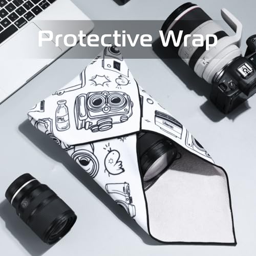 ULANZI Protective Anti-Scratch Lens Wrap Self-Adhesive Cloth f DSLR Camera - color: Off White