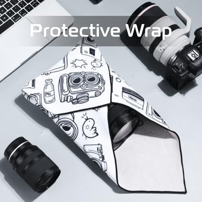 ULANZI Protective Anti-Scratch Lens Wrap Self-Adhesive Cloth f DSLR Camera - color: Off White