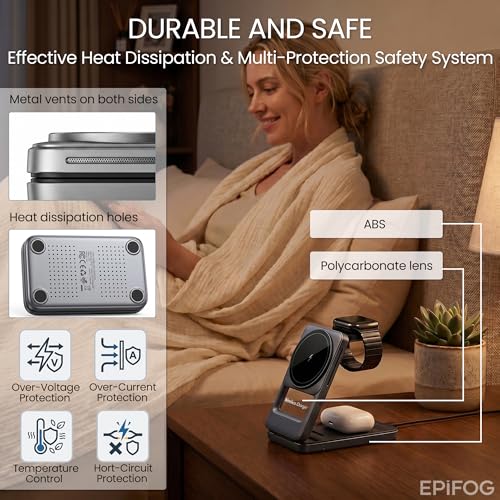 3 in 1 Charging Station Foldable Fast Charging for Magsafe Silver - color: Silver