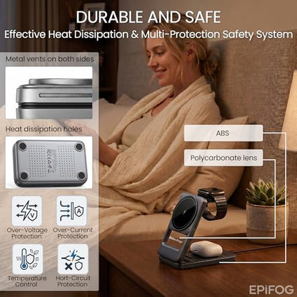 3 in 1 Charging Station Foldable Fast Charging for Magsafe Silver - color: Silver
