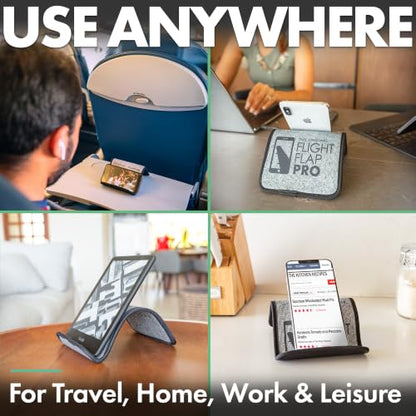 Flight Flap Airplane Phone Holder - Foldable Phone Stand for Plane Travel - color: PRO, size: Large