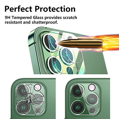 3PCS Rear Back Camera Lens Protector Tempered Glass for iPhone 13 Pro/13 Pro Max - HD Clear Full Coverage Guard - color: for iPhone 13 pro/13 pro max transparent
