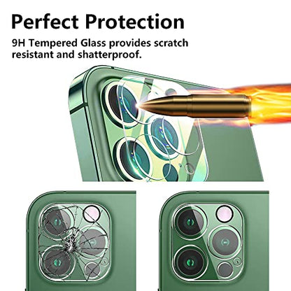 3PCS Rear Back Camera Lens Protector Tempered Glass for iPhone 13 Pro/13 Pro Max - HD Clear Full Coverage Guard - color: for iPhone 13 pro/13 pro max transparent