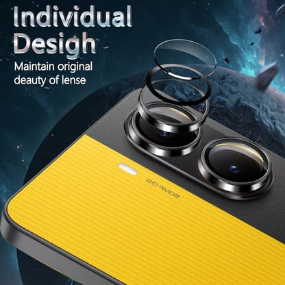 1 Pack Camera Lens Frame for Xiaomi Poco X7 Pro 5G/4G, 9H Glass Screen Protector Anti-Scratch, Tempered Glass Metal Individual Camera Cover Accessories for Xiaomi Poco X7 Pro 5G/4G,Black - size: for Xiaomi Poco X7 Pro 5G/4G