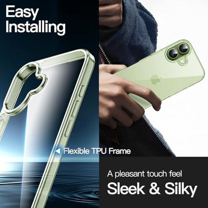 JETech Case for iPhone 17 6.3-Inch, Non-Yellowing Shockproof Phone Bumper Cover, Anti-Scratch Clear Back (Sage) - color: Sage, size: iPhone 17