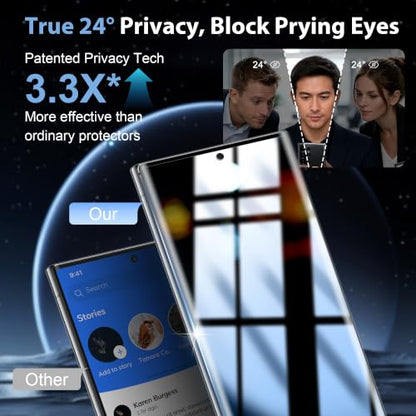 V-PORYADKU 2+2 Pack for Samsung Galaxy S23 Ultra Privacy Screen Protector - size: 6.8-inch