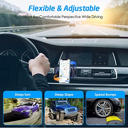 [2 Pack Universal Air Vent Magnetic Phone Holder for Car, Phone Mount for Car for Cell Phones and Mini Tablets (New Upgraded Vent Locks)