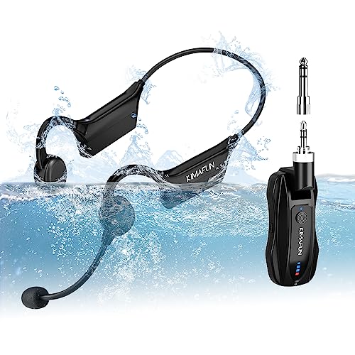 KIMAFUN 2.4G Fitness Headset Wireless Microphone, IP67 Waterproof - size: GWP91(1TX+1RX)