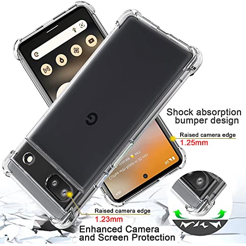 Google Pixel 6a Case with Screen Protector, Crystal Clear TPU Protective Cover - color: Z Clear, size: Google Pixel 6a Case