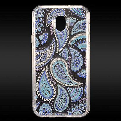 Z-GEN - Compatible with Samsung Galaxy J7 2018, J7 Refine, J7 Star, J7 Crown, J7 Aura, J7 Top, J7 V J7V - Slim Image TPU Hybrid Clear Phone Case - AC2 Blue Totem - color: AC2 - Blue Totem