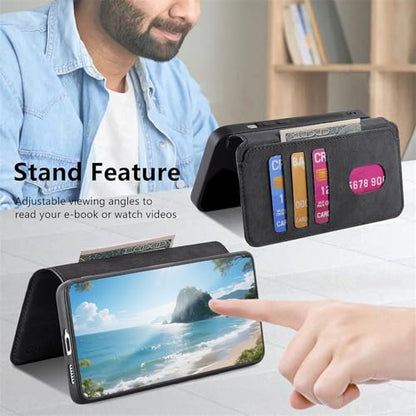 2 in 1 Wallet Case for Samsung Galaxy S26+ Plus CMG Black | PU Leather Magnetic Flip Folio Case with RFID Blocking Card Holder, Credit Card Slots Kickstand, Shockproof Protective Cover - color: Black, size: Samsung Galaxy S26+