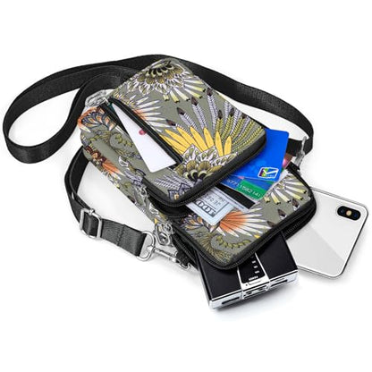 BIAOTIE Lightweight Small Crossbody bags Cell Phone Purses Travel Pouch Shoulder Bag for Women - color: Black-k