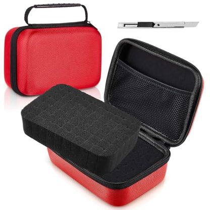 Relaxweex Hard Case with Foam, 12.6 X 8.27 X 3.5 Inch, Red | EVA Waterproof Shockproof Case, Customizable Foam for Camera Electronics Instruments, Digital Products, with Knife - color: Red, size: 12.6 x 12.2 x 3.5 inch