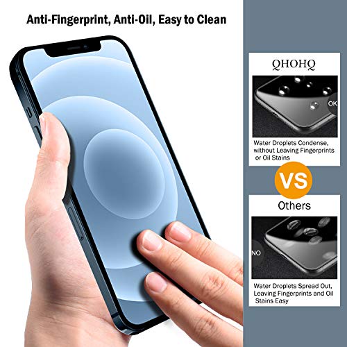 QHOHQ 3 Pack Screen Protector for iPhone 12 Pro Max 6.7" with 2 Pack Tempered Glass Camera Lens Protector, Ultra HD, 9H Hardness, Scratch Resistant, Easy Install - Case Friendly - size: iPhone 12 Pro Max 6.7 Inch